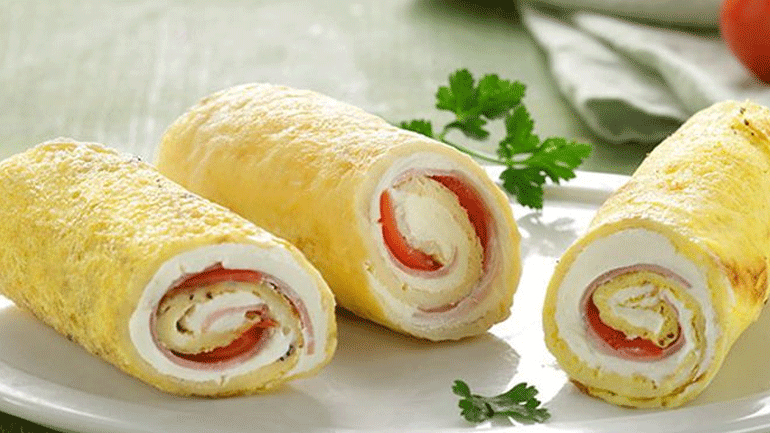 Λαχταριστά ρολά ομελέτας